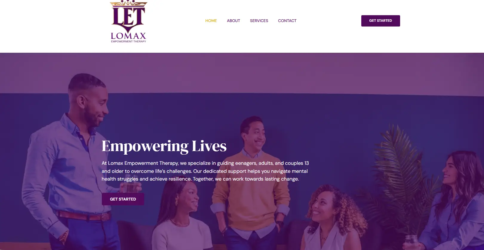 Lomax Therapy Website Design by BOSS Encounters